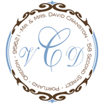Name Doodles - Round Address Labels/Stickers (Whitney Brown)